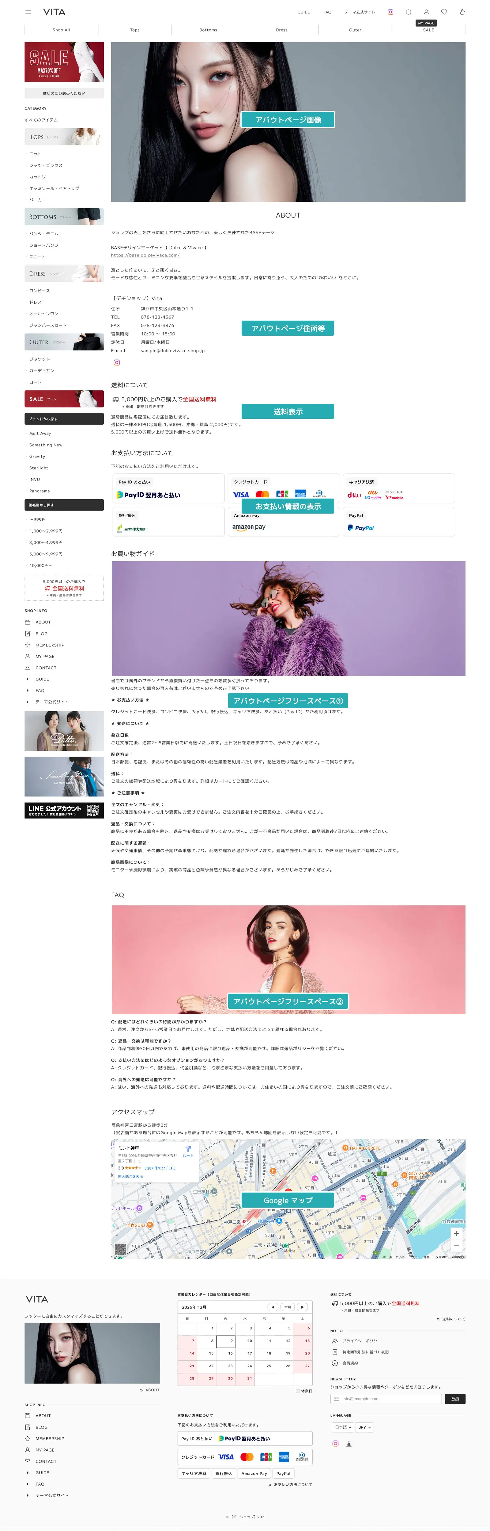 テーマ機能ナビ：アバウトページ